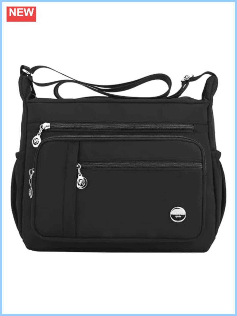 Women's Nylon Satchel Handbag Crossbody Shoulder Tote with Multiple Pockets